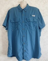 Magellan Fish Gear Angler Fit Mag Wick Vented Fishing Shirt Mens Blue Size 2XL - £18.10 GBP