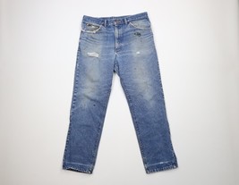 Vintage 90s Streetwear Mens 34x30 Thrashed Straight Leg Denim Jeans Blue... - $40.05