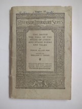 Antique 1897 Riverside Literature Series Raven Fall Of The House Of Usher By Poe - £22.32 GBP