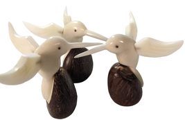 Terrapin Trading 1 x Fair Trade Ecuador Tagua Carving | Vegan Ivory | HUMMINGBIR - £29.37 GBP