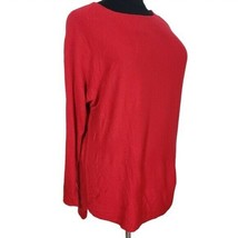 INC Womens Red Long Sleeve Round Neck High Low Pullover Sweater Plus Siz... - £17.91 GBP