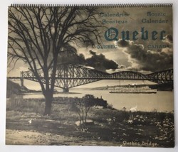 c.1947 Quebec Canada Scenic Calendar Vintage Bridge Landmarks - $45.00