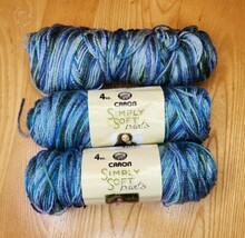 Caron Simply Soft Paints Yarn 3 Skeins SPRING BOOK 0004 Gauge 4 Med Same... - £24.02 GBP