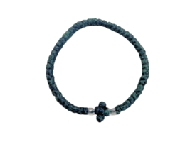 Handmade Greek Orthodox Cypress Green Prayer Rope Waxed Komboskini Chotki - $138.49 MXN