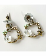 Honey Bee Sterling Silver Flower Dangle Drop Earrings Bee/ 925 Flower Ea... - $18.79