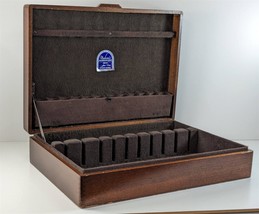 Naken&#39;s Pacific Silver Cloth Solid Wood Flatware Storage Chest Service for 12  - £70.95 GBP