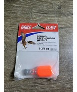 Eagle Claw Spring Depth Finder Weight, 1-3/4 oz. Orange-BRAND NEW-SHIP N... - £23.26 GBP