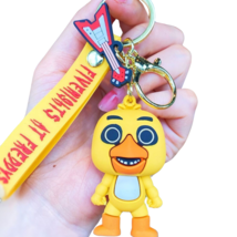 FNAF Keychain Five Nights at Freddy&#39;s Silicone Pendant toy CHICA Gift Do... - £11.19 GBP