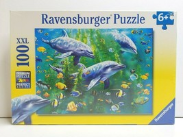 Dolphin Trio Ravensburger Jigsaw Puzzle 100 XXL Piece Format Puzzles SEALED NEW - $29.69