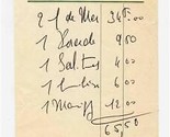 Au Vieux Port Original Restaurant Receipt 1970&#39;s La Rochelle France - $17.82