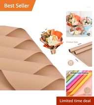 Brown Matte Floral Wrapping Paper - 20 Sheets for Gifting &amp; Florist Designs - $22.72