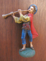 Vintage Crib Statue Italy &#39;60 Shepherd Piper Flute Figure c-
show origin... - £16.28 GBP