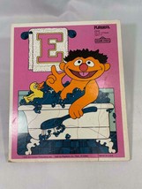 Vintage Playskool Wood Puzzle Ernie Sesame Street 1979 Complete 315-22 - £9.37 GBP