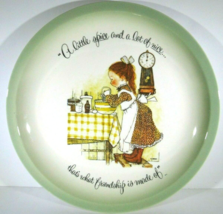 Vtg Holly Hobbie Collector Plate A little spice &amp; a lot of nice friendship 1972 - £21.71 GBP