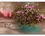 RPPC Tinted Floral Bouquet Bonne Annee Happy New Year Postcard W22 - $4.90