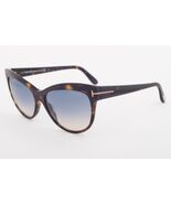 Tom Ford LILY 430 52P Havana / Blue Gradient Sunglasses TF430 52P 56mm - $189.05