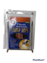 Vintage Leather Jump Rope Adjustable Weighted Handles - $14.85
