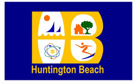 Huntington Beach California Flag Sticker Decal F694 - £1.53 GBP+