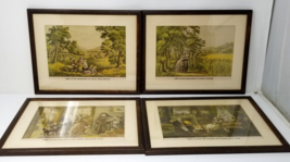 The Four Seasons of Life Framed Prints Set of 4 Currier Ives Lithographs Antique - $15.15