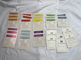 1975 Parker Brothers Monopoly Replacement Property Cards Railroad Cards Utility - $7.85