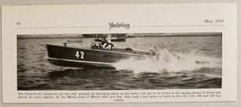 1929 Magazine Photo Chris-Craft Runabout Boat Miami Stock Boat Race - $11.06