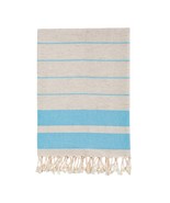 Bello Turkish Beach Towel Odel Linen Turquoise Handwoven Peshtemal, 39 x... - $35.95