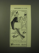 1948 Daniel Hays Gloves Ad - art by Otto Soglow - Waiter - £14.52 GBP