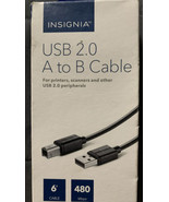 6&#39; Insignia USB 2.0 A to B Cable Printers Scanner and other Peripherals ... - $9.23 CAD
