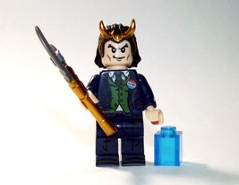 1 Loki Blue Suit with cube TV Show Superhero Minifigure Block Toys - £6.87 GBP