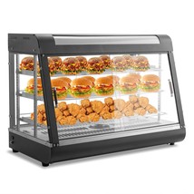 ROVSUN Commercial 3 Tiers 35&quot; Heat Food Pizza Warmer Display Show Case w... - $428.99