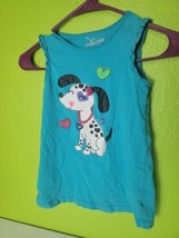 Jumping Beans Kidd Youth Size 7 Tank Top Dalmatian Puppy Dog Blue  - £0.97 GBP