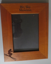 Big Sky Montana Wood Frame Photo Frame 5X7 Frame&#39;s Easel &amp; Hanger Gone - £7.37 GBP
