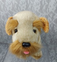 Ty Puppy Dog Schnitzel Schnauzer Tan Brown Collar 12&quot; Plush Stuffed Anim... - £20.22 GBP