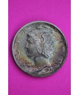Toned 1945 D Mercury Dime 90% Silver Guaranteed Authentic &amp; Genuine Coin... - $22.39 CAD