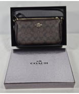 Coach Boxed Brown Black Clutch Purse Authentic F37137 NWT UNUSED NEVER T... - £96.42 GBP