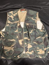 Avid Outdoor Men&#39;s Multi Pockets Camo Hunting Vest Full Zip Size XXL  50-52 - $9.70