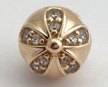 Authentic PANDORA Dazzling Daisy Rose Gold Clip Charm, 781493CZ, New - £37.96 GBP