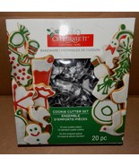 Christmas Cookie Cutter Set Celebrate It 20pc Metal Bakeware 10 Shapes 174F - $17.13 CAD