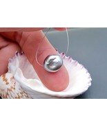 STUNNING AAA Genuine Cook Islands Keshi Pearl - Rich Silver Grey &amp; Peaco... - $1,739.89 MXN
