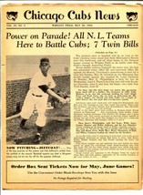 Chicago Cubs News May 22 1954- MLB Newsletter - £24.91 GBP