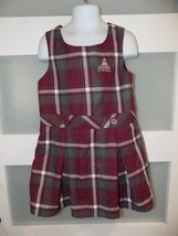 Lands&#39; End Multi Color  Uniform Plaid Pleated Jumper Dress Size 4 Girl&#39;s EUC - £15.73 GBP