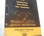 1941 Ford Lubrication Anti Freeze Fast Charging Service Instruction ORIG... - $15.79