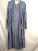 Lularoe Sarah Open Front Cardigan Duster ribbed heather Blue WOMENS size L - $19.00