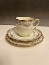 Noritake Barrymore Footed Cup, Saucer and Bread / Butter Plate Set (G6) - £15.90 GBP