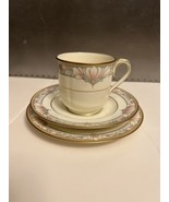 Noritake Barrymore Footed Cup, Saucer and Bread / Butter Plate Set (G6) - £15.59 GBP