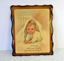 Vintage Baby Wall Plaque Art Nursery Decor,  Alan Grant 8.5x6.5 - £11.82 GBP