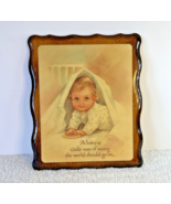 Vintage Baby Wall Plaque Art Nursery Decor,  Alan Grant 8.5x6.5 - €12,98 EUR