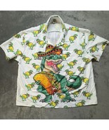 Hardaddy 3XL Button Down Dinosaur Taco Sombrero T-Rex Hawaiian Shirt - $39.64 CAD