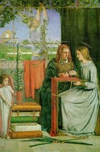 Childhood of the Virgin Mary by Dante Gabriel Rossetti - Art Print - £16.44 GBP+