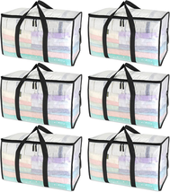 6-Pack Oversized Moving Bags with Reinforced Handles  (Clear, 6-Pack) - $34.96